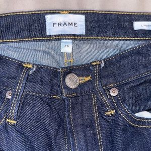 The Signature Slim Straight Leg Cut From Raw Indigo Premium Denim (size 29)
